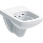 Inodoro suspendido serie Selnova Square de Geberit. Rimfree